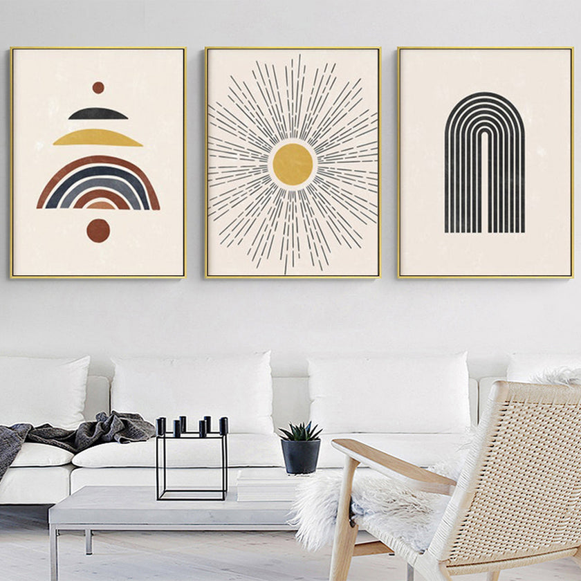 Wall Art - Sun And Rainbow ( 3 sets )- Poster Prints -Canvas Prints