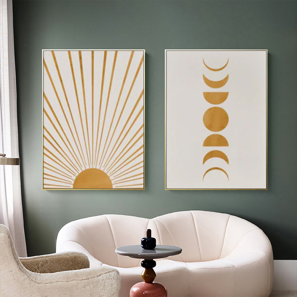 Wall art - Sun and Moon (2 sets)- Canvas Prints- Poster Prints