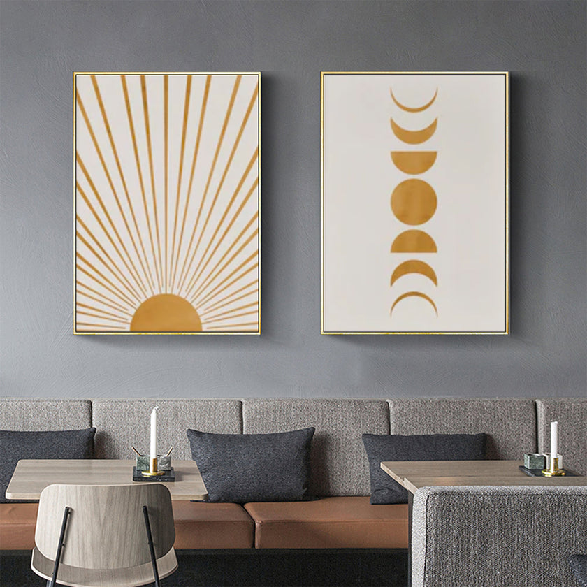 Wall art - Sun and Moon (2 sets)- Canvas Prints- Poster Prints