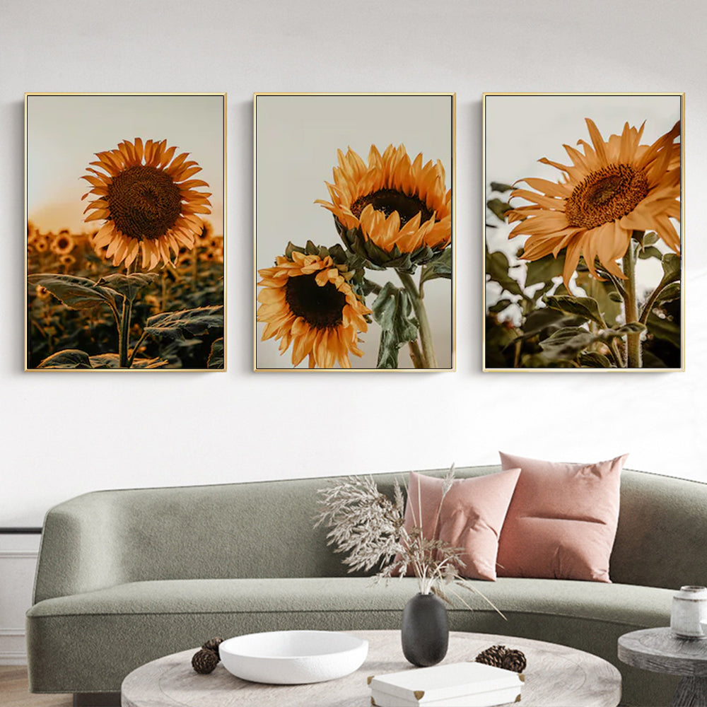 Wall Art - Sunflower (3 Sets) - Poster Prints -Canvas Prints