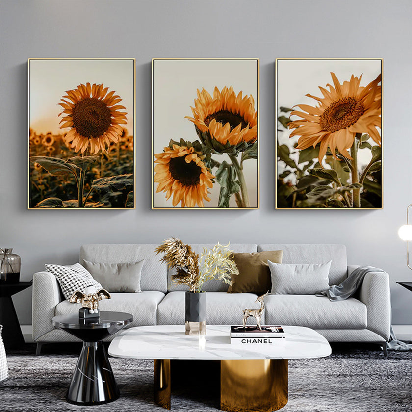 Wall Art - Sunflower (3 Sets) - Poster Prints -Canvas Prints