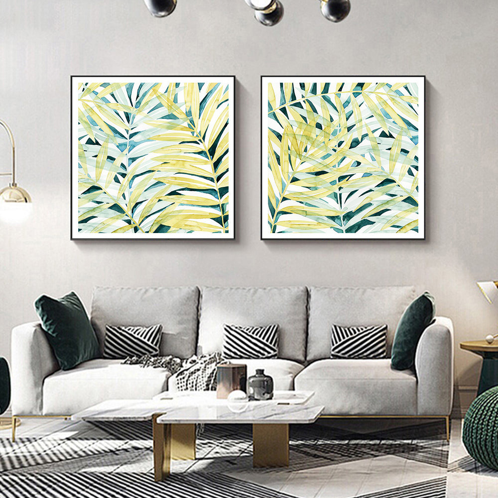 Wall Art - Sunlit Palms (2 sets)- Canvas Prints-Poster Prints