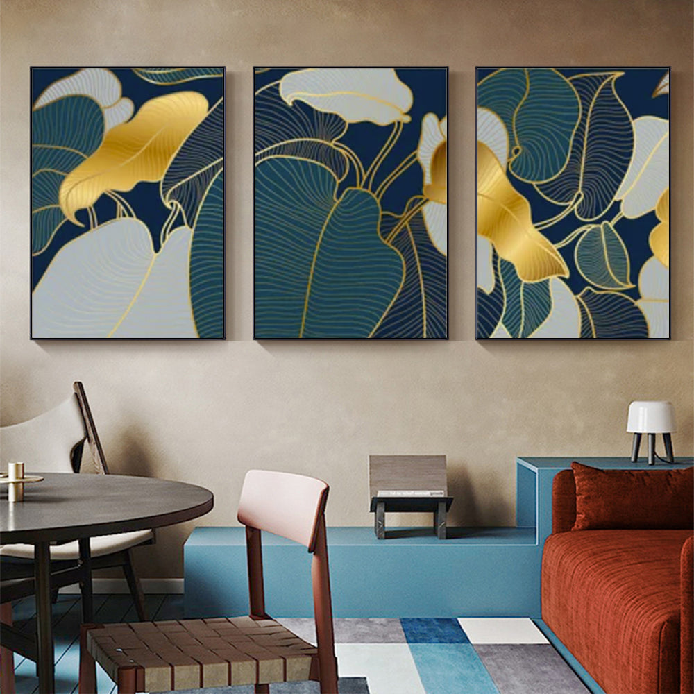 Wall Art  - Abstract Monstera 3 Sets - Poster Prints -Canvas Prints