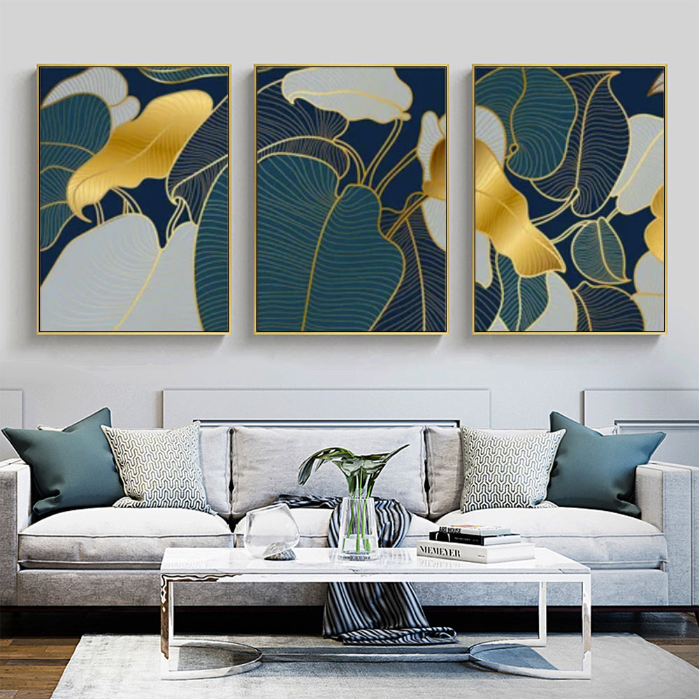 Wall Art  - Abstract Monstera 3 Sets - Poster Prints -Canvas Prints