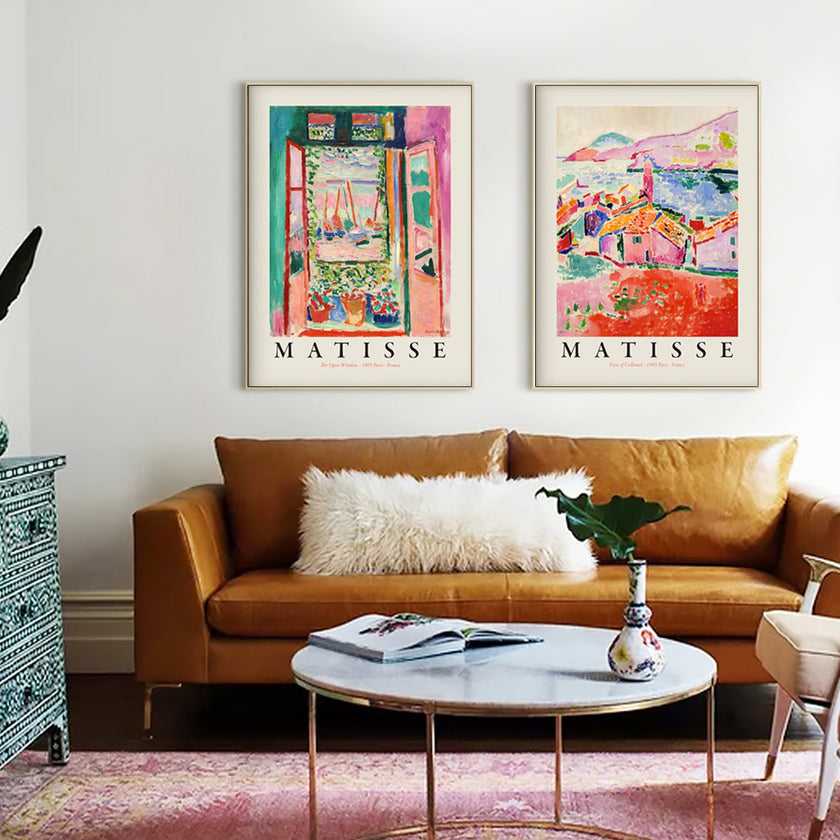 Wall art - The Open Window, View of Collioure (2 sets)- Canvas Prints- Poster Prints