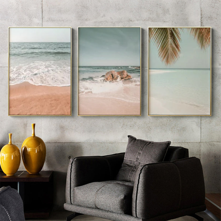 Wall Art - Tropical Beach (3 Sets) - Poster Prints -Canvas Prints