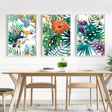 Wall Art prints -Tropical Flora & Fauna 3 sets - Poster Prints -Canvas Prints
