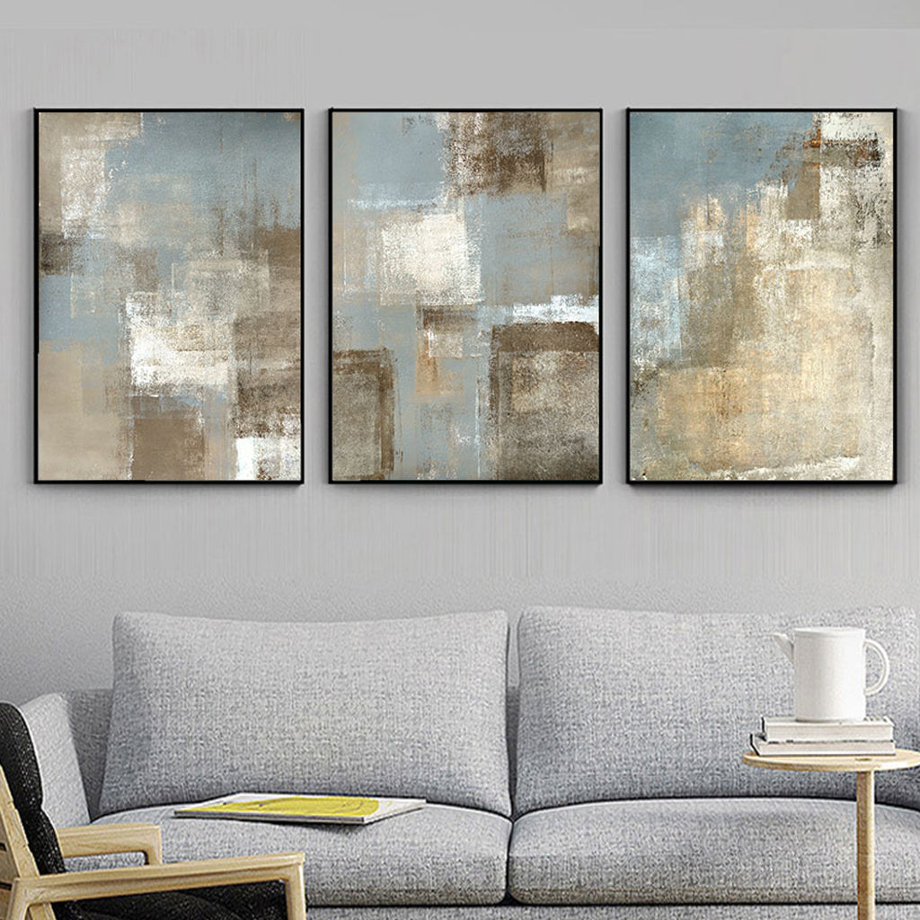 Wall art - Vintage Grey and Beige 2 sets- Canvas Prints- Poster Prints