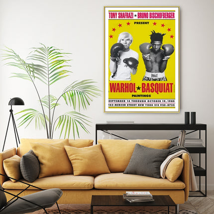 Wall Art - Warhol Basquiat Boxing - Canvas Prints-Poster Prints