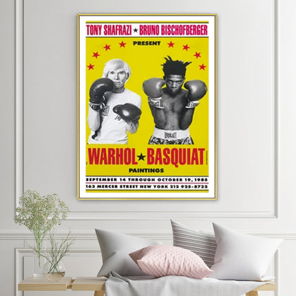 Wall Art - Warhol Basquiat Boxing - Canvas Prints-Poster Prints