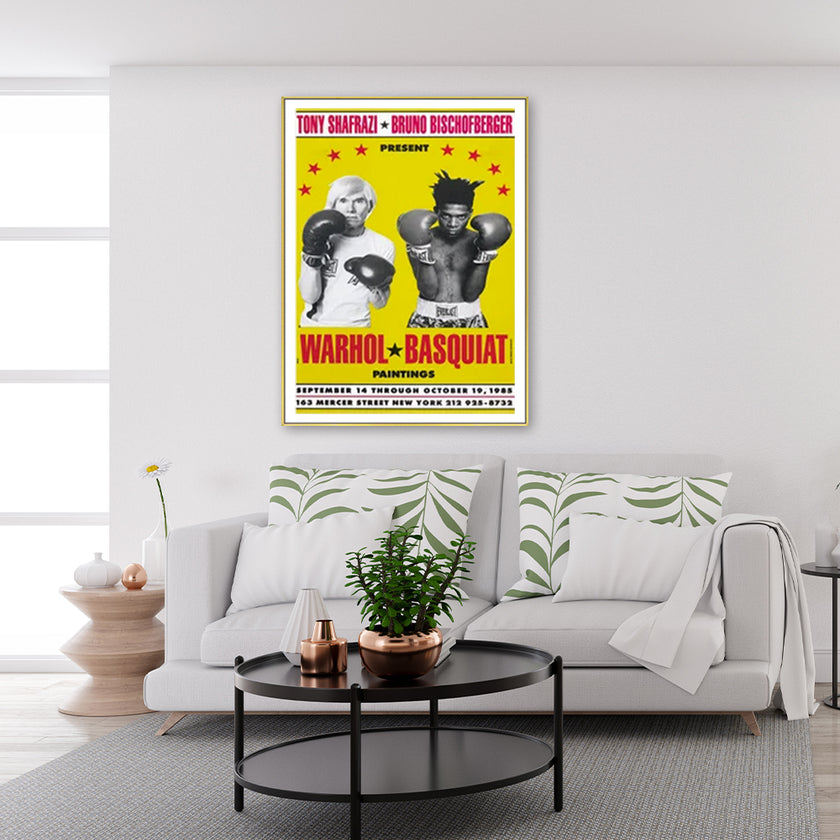 Wall Art - Warhol Basquiat Boxing - Canvas Prints-Poster Prints