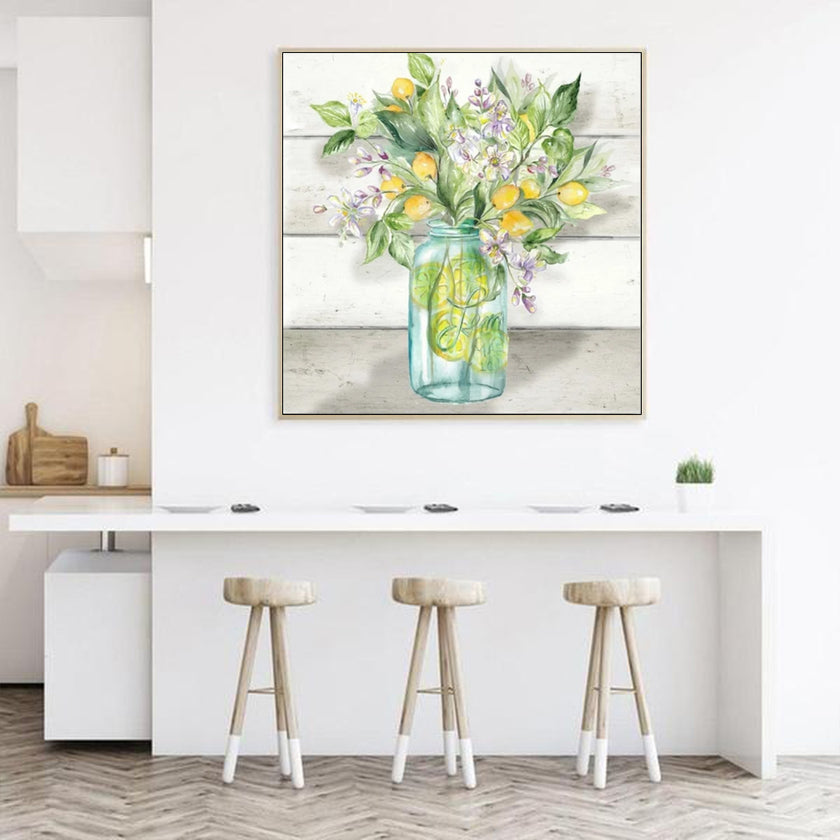 Wall Art - Watercolor Lemons - Canvas Prints-Poster Prints