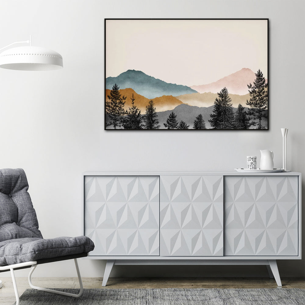 Wall Art - Watercolor Mountain - Canvas Prints-Poster Prints