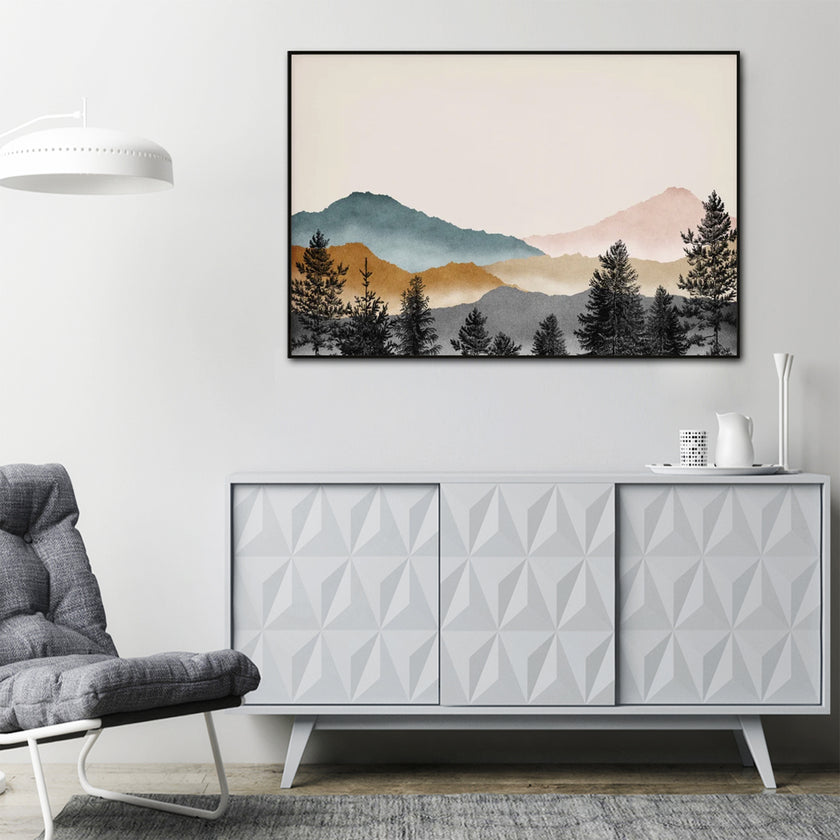 Wall Art - Watercolor Mountain - Canvas Prints-Poster Prints