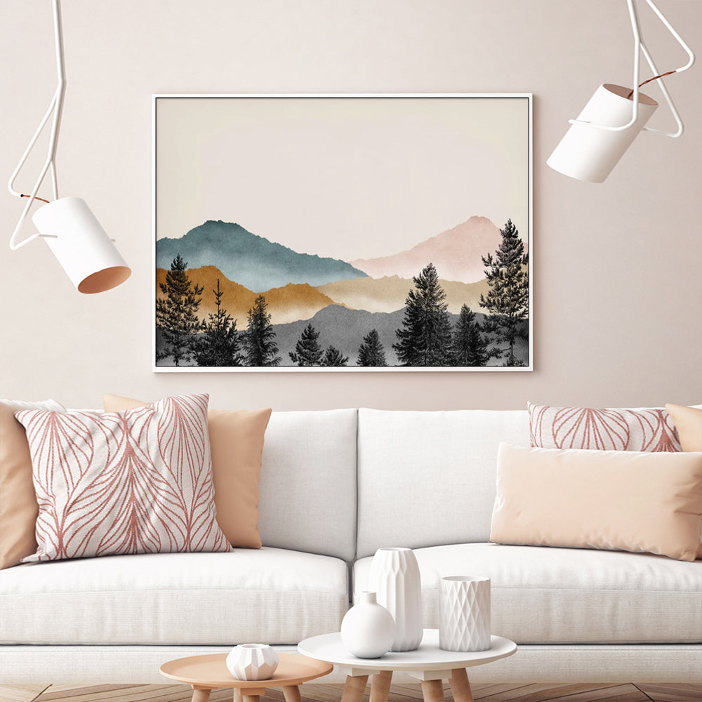 Wall Art - Watercolor Mountain - Canvas Prints-Poster Prints