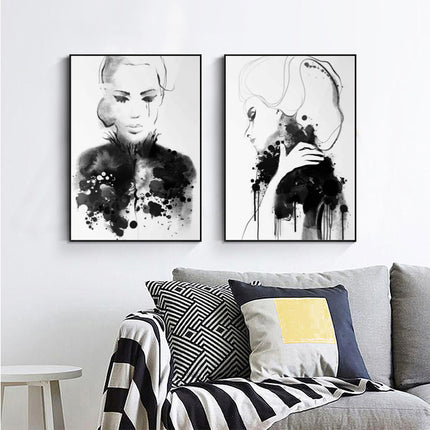 Wall art - Watercolor Sketch (2 sets)- Canvas Prints- Poster Prints