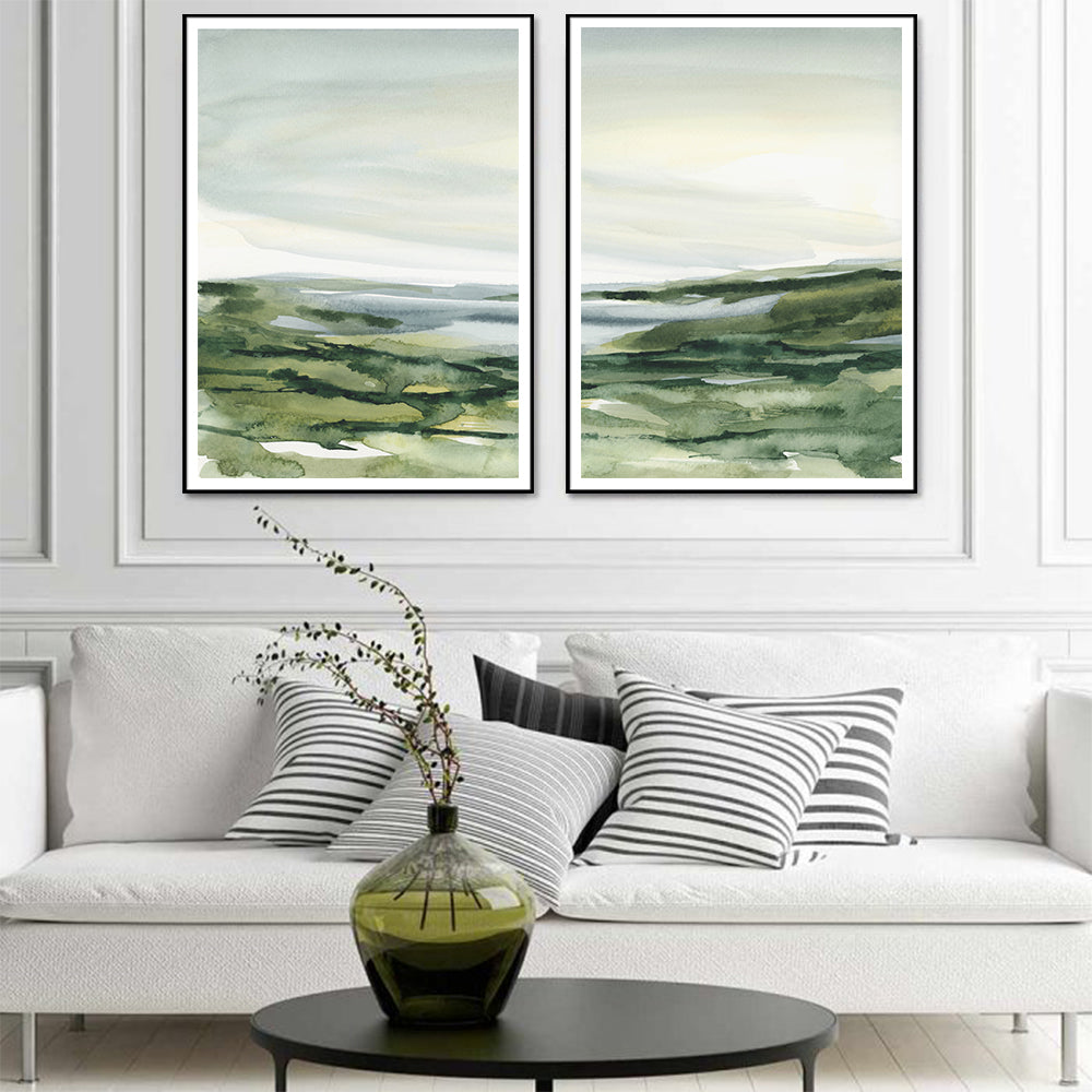 Wall art - Watercolor landscape (2 sets)- Canvas Prints- Poster Prints