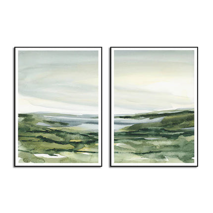 Wall art - Watercolor landscape (2 sets)- Canvas Prints- Poster Prints
