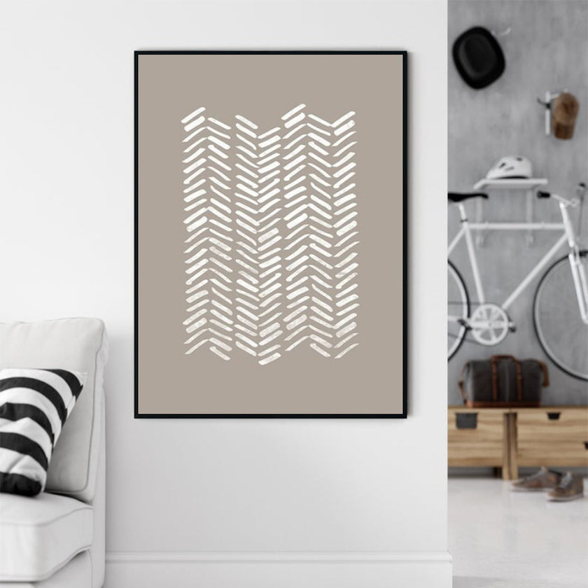 Wall Art - White Grey Abstract - Canvas Prints-Poster Prints