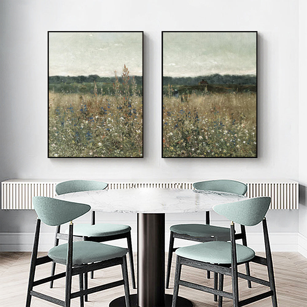 Wall art - Wildflower Field (2 sets)- Canvas Prints- Poster Prints