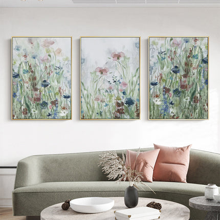 Wall Art - Wildflowers Field (3 Sets) - Poster Prints -Canvas Prints