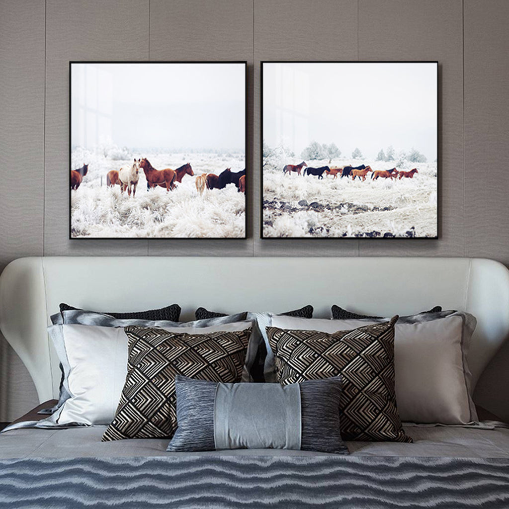 Wall Art -Winter Horseland 2 sets - Canvas Prints-Poster Prints