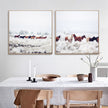 Wall Art -Winter Horseland 2 sets - Canvas Prints-Poster Prints