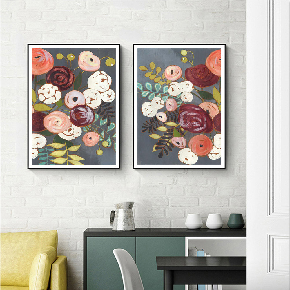 Wall art - Wistful Bouquet (2 sets)- Canvas Prints- Poster Prints