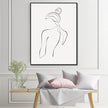 Wall Art - Woman Back Line Art - Canvas Prints-Poster Prints