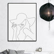 Wall Art - Woman Line Art - Canvas Prints-Poster Prints