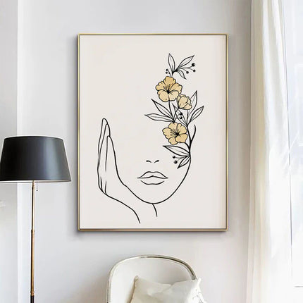 Wall Art - Woman's Face - Canvas Prints-Poster Prints