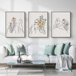 Wall Art - Woman's Face Line (3 sets) - Canvas Prints-Poster Prints