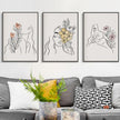 Wall Art - Woman's Face Line (3 sets) - Canvas Prints-Poster Prints