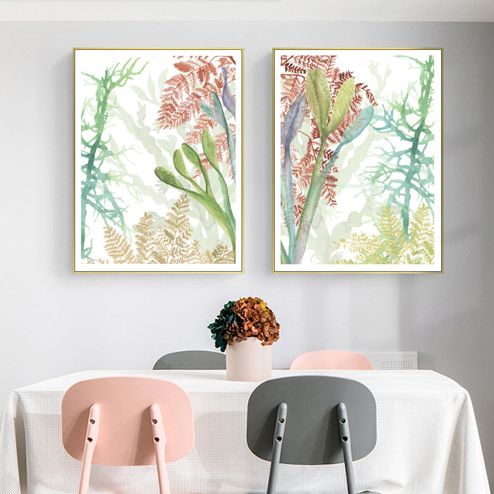 Wall art - Woven Sea Plants (2 sets)- Canvas Prints- Poster Prints