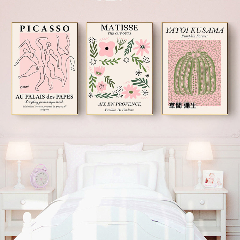 Wall Art - Mix Art By Yayoi Kusama Picasso Matisse ( 3 sets )- Poster Prints - Canvas Prints
