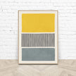 Wall Art - Yellow & Grey Modern Abstract- Canvas Prints-Poster Prints