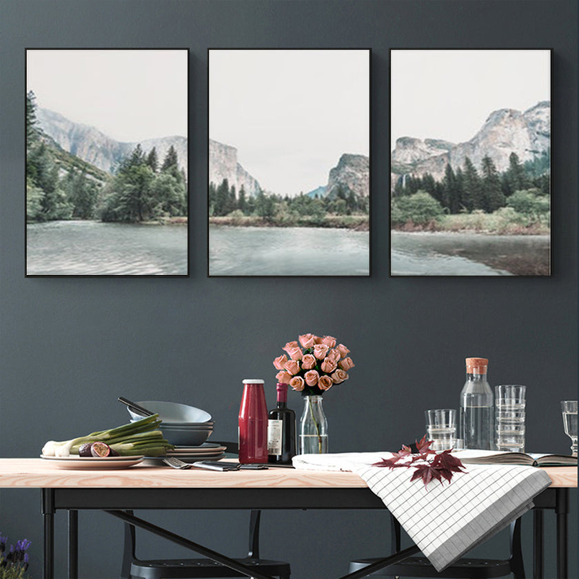 Wall Art  - Yosemite Valley National Park 3 Sets - Poster Prints -Canvas Prints
