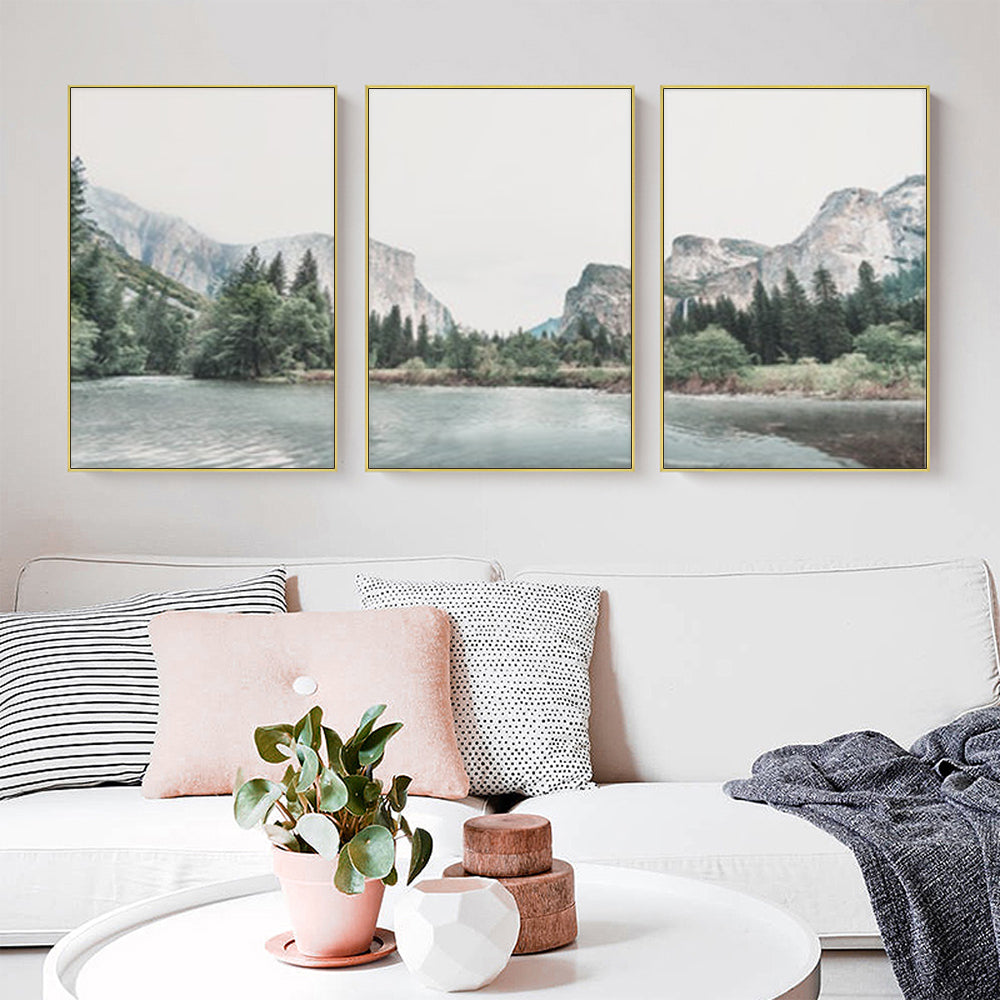 Wall Art  - Yosemite Valley National Park 3 Sets - Poster Prints -Canvas Prints