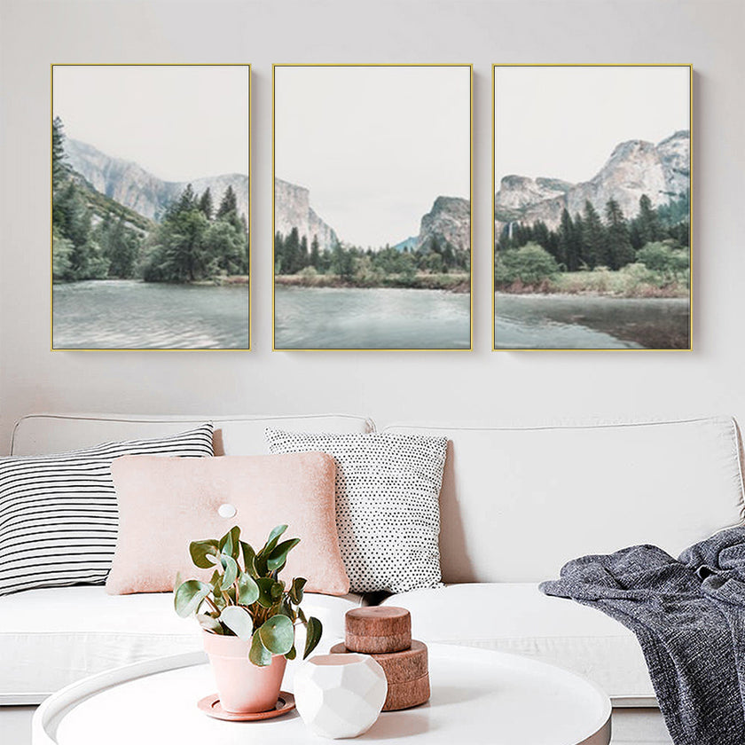 Wall Art  - Yosemite Valley National Park 3 Sets - Poster Prints -Canvas Prints