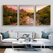 Wall Art  - Zion National Park 3 Sets - Poster Prints -Canvas Prints