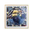 Scarf 90 frame | Scarf Frame in Black | Scarf Frame | Frame for Scarf | Vintage Scarf | Silk Scarf Frame | Framed Wall Art, scarf gold frame