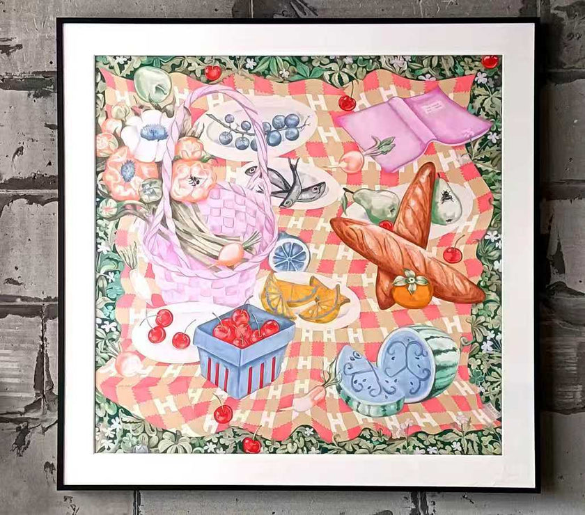 Scarf 90 frame | Scarf Frame in Black | Scarf Frame | Frame for Scarf | Vintage Scarf | Silk Scarf Frame | Framed Wall Art, scarf gold frame