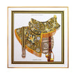 Scarf 90 frame | Scarf Frame in Black | Scarf Frame | Frame for Scarf | Vintage Scarf | Silk Scarf Frame | Framed Wall Art, scarf gold frame