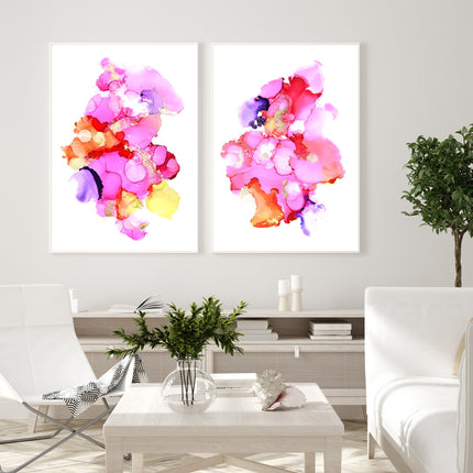 Wall art - Color Party 2 sets- Canvas Prints- Poster Prints