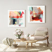 Wall Art - Abstract Colourful Garden (2 sets)- Canvas Prints-Poster Prints