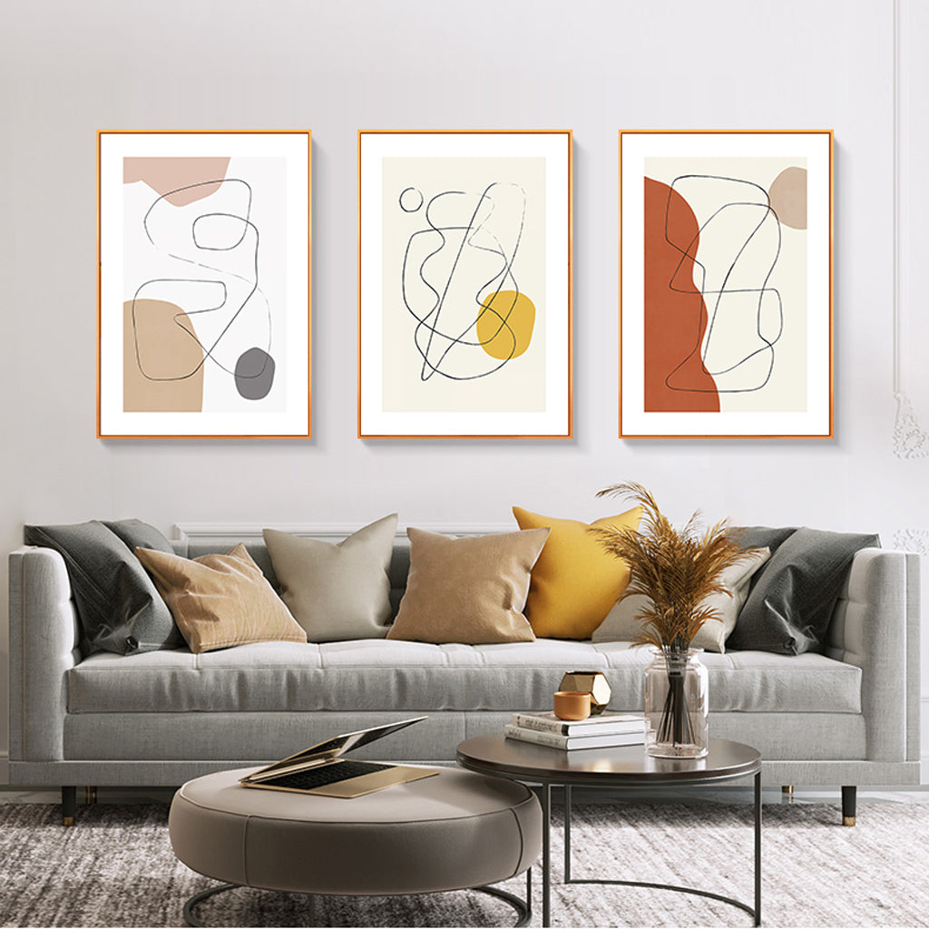 Wall Art prints - Abstract line art ( 3 sets )- Poster Prints -Canvas Prints