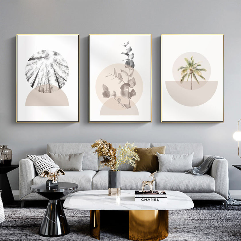 Wall Art - Abstract Minimalist Boho (3 Sets) - Poster Prints -Canvas Prints