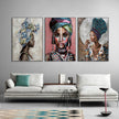 Wall Art  - African women 3 sets - Poster Prints -Canvas Prints