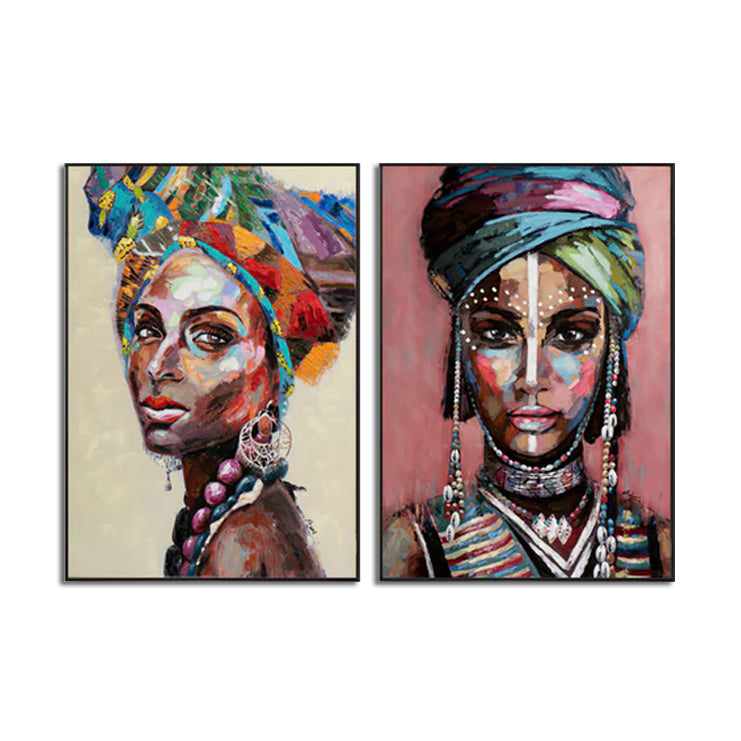 Wall art - African women 2 sets - Canvas Prints- Poster Prints