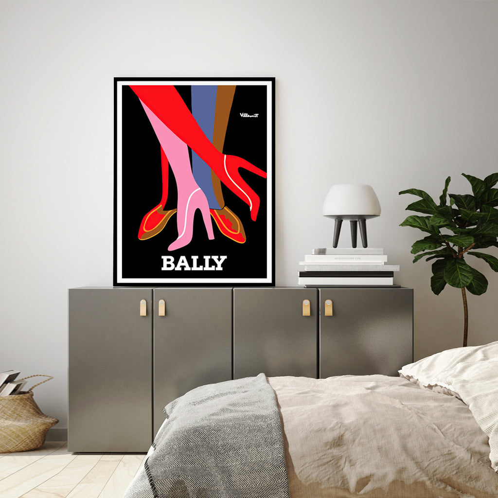 Wall Art - Bally shoes by Bernard Villemot - Canvas Prints-Poster Prints